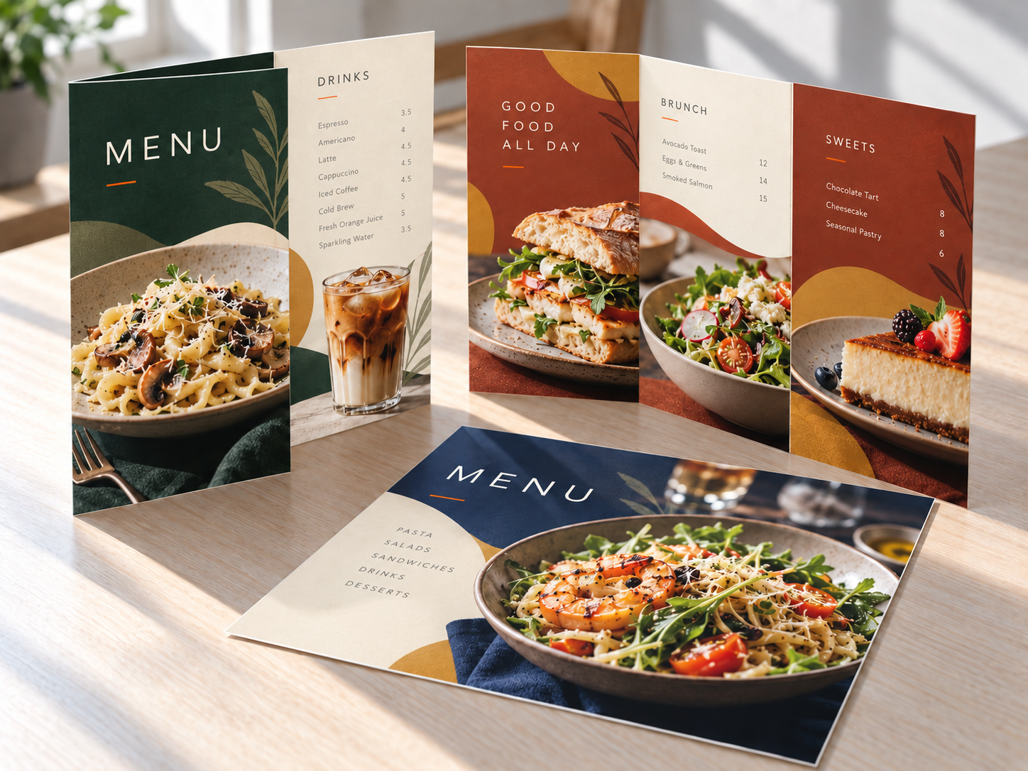 Concept sample of colourful promotional flyers